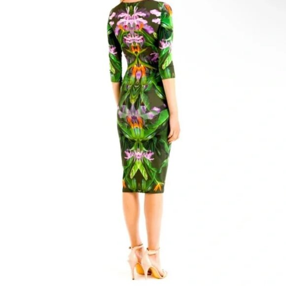 Ted Baker Amberry Paradise Print Midi Dress Size 1 (US 4) - Picture 3 of 10
